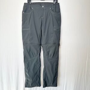 Kuhl Kliffside Convertible Cargo Hiking Pants Womens 10 Gray Outdoor Travel Camp